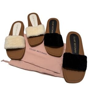 STUART WEITZMAN New $250 Cammy Slide Natural Dust Bag Included Size 8.5B